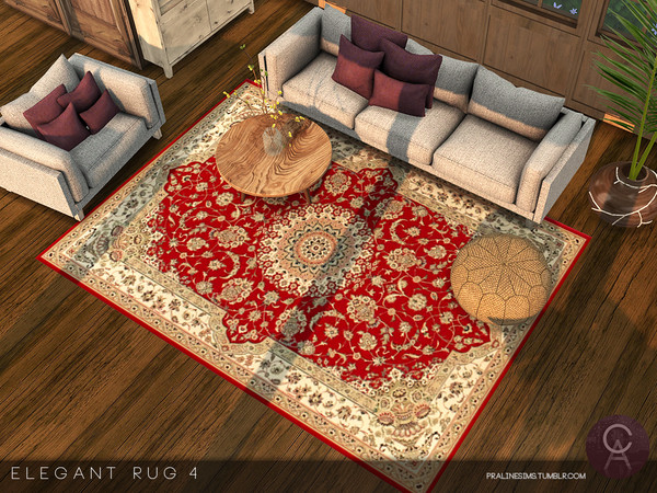 Sims 4 — Elegant Rug 4 by Pralinesims — By Pralinesims