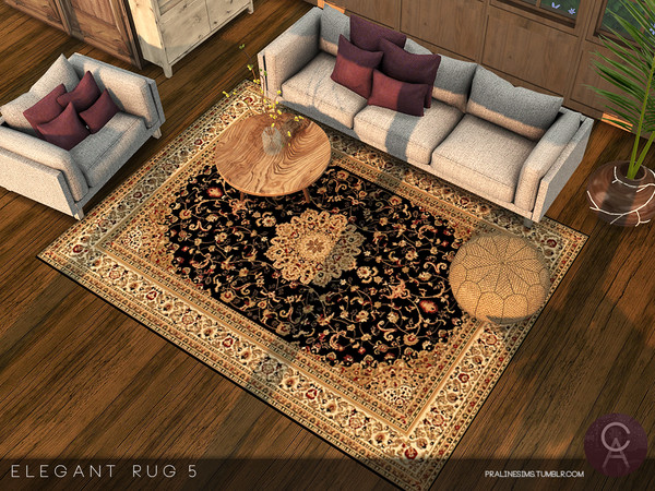 Sims 4 — Elegant Rug 5 by Pralinesims — By Pralinesims