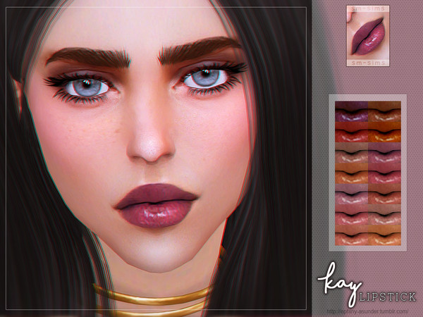 Sims 4 — [ Kay ] - Lip Colour by Screaming_Mustard — A new pouty lip colour. For females, teen +. With custom thumb