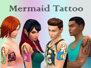 Sims 4 — Mermaid Tattoo by Volpe_ — - 4 swatches - Male and female - Right arm