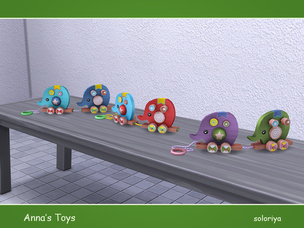 Sims 4 — Anna's Toys. Elephants by soloriya — A couple of elephants in one mesh. Part of Anna's Toys set. 3 color