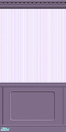 Sims 2 — Striped paper with purple wainscotting. by TSR Archive — Subtle stripes with purple wainscotting. This paper has