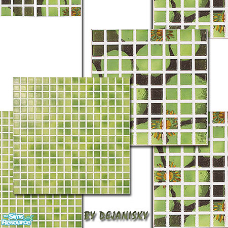 Sims 2 — GreenBathCollection by dejanisky — a nice mosaic for your bathroom...by Dejanisky