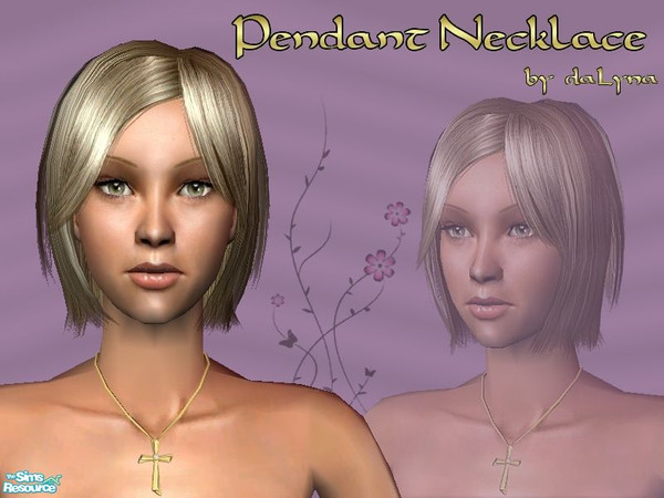 Sims 2 — Cross Pendant Necklace by daLyna — Diamond Accent Cross Pendant in Gold ..:: Enjoy! ::..