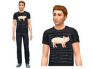 Sims 4 — Shane Dawson Oh My God Pig Shirt by rainne101 — My first CC item ever! I made it for my Shane Dawson CAS video