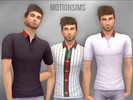 Sims 4 — Designer Polos by motionsims — An intricate designer polo shirt for men. - custom thumbnail - available in four