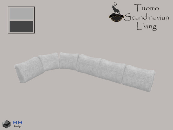 Sims 4 — Tuomo Secttional Sofa - Back by RightHearted — Scandinavian-styled L-shaped linen cushions. Perfect accent for