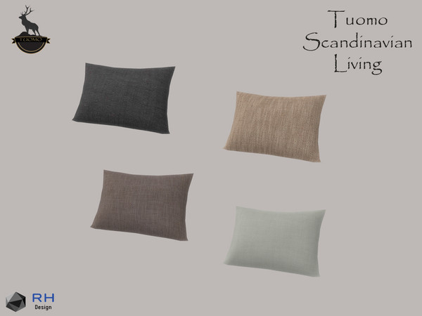 Sims 4 — Tuomo Sofa Pillow V3 by RightHearted — Hand-made linen pillow. You can find it in: Buy
