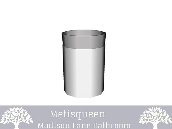 Sims 4 — Madison Lane Toothbrush Holder by metisqueen2 — Black and white toothbrush holder without brushes. One variant