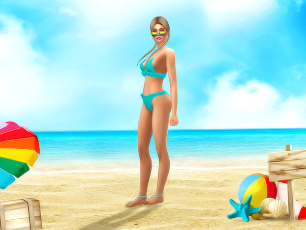 Sims 4 — Summer 02 CAS Background by KatVerseCC — The best time of the year is the Summer - without a doubt! So here's a