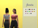 Sims 4 — Off The Shoulder Cropped Top - Justinn by Justinn — Off the shoulder cropped top that comes with 17 different