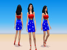 Sims 4 — Wonder Woman dress by Kirsty178 — Wonder woman inspired dress Base Game recolour