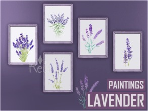 Sims 3 — [Rei] Lavender Paintings by -Rei- — Five paintings with a lavender theme by Rei. I hope you like it :) *Thank