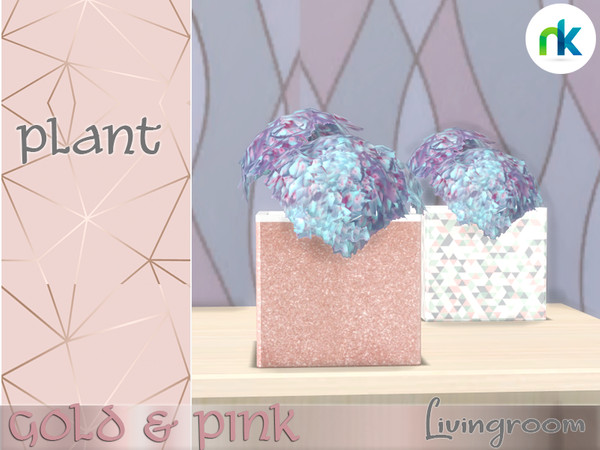 Sims 4 — Nikadema Gold & Pink Plant by nikadema — Hydrangeas are one of my favourite flowers. This time they are on a