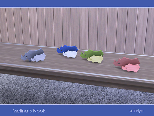 Sims 4 — Melina's Nook. Rhinoceroses by soloriya — Two cutouts rhinoceroses in one mesh. Part of Melina's Nook set. 4