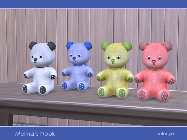 Sims 4 — Melina's Nook. Teddy Bear by soloriya — Cute plush teddy bear. Decorative toy. Part of Melina's Nook set. 4