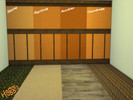 Sims 4 — Shades of Orange Walls by Enna63 — Artex walls with panelling and a choice of four shades of orange: