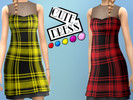 Sims 4 — Cute Plaid Dress by turnerlevi2 — - Plaid Texture! - 5 Colors! You can Recolor it!