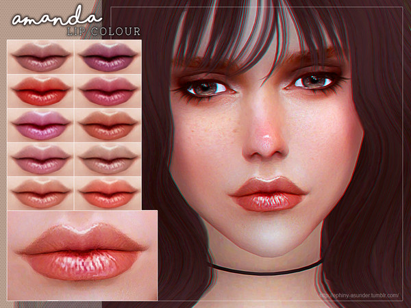 Sims 4 — [ Amanda ] - Lip Colour by Screaming_Mustard — A new simple lip colour. For females, teen +. With custom thumb