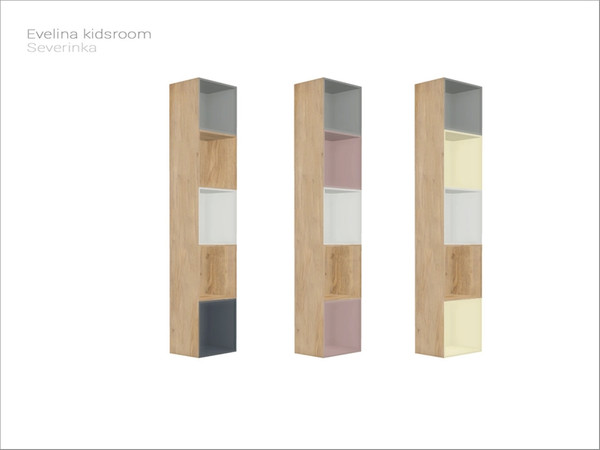 Sims 4 — [Evelina kidsroom] - shelf left by Severinka_ — Left shelf From the set 'Evelina kidsroom' Build / Buy category: