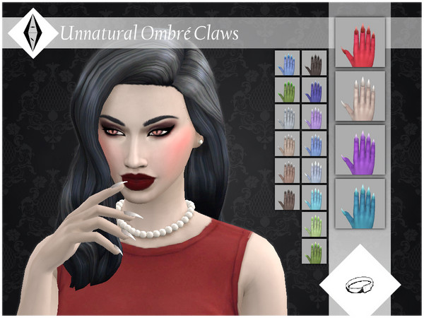 Sims 4 — Ring 2 by AleNikSimmer — Unnatural version to match red-green-blue, vampires and aliens skintones. They can be