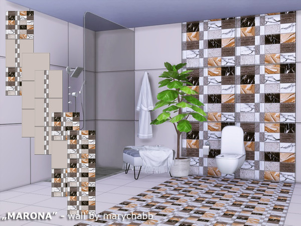 Sims 4 — Marona by marychabb — Kategory : Tile Walls : 5 colors