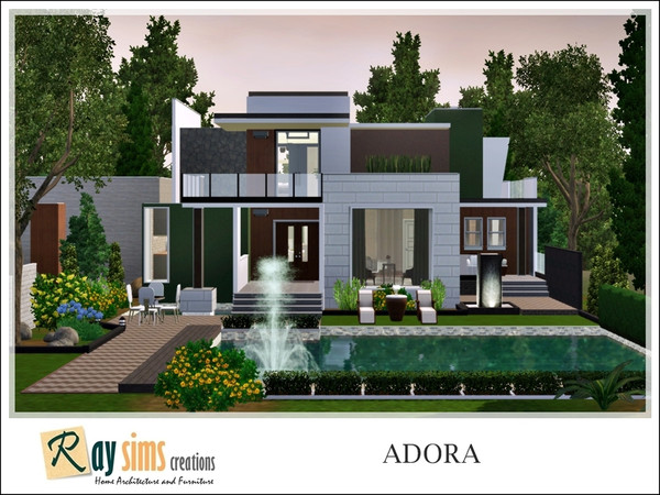 Sims 3 — Adora by RayDesign9 — New modern house for you! This interior and exterior house designed with contemporary