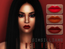 Sims 4 — Red Velvet  by Simsilliams_ — Red velvet lipkit, comes in 3 shades * Base game mesh 