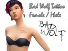 Sims 4 — Doctor Who - Bad Wolf tattoo by lexikonn — Tattoo is for men and women. You can choose whether the tattoo is on