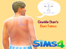Sims 4 — Gravity Falls- Grunkle Stan's Tattoo by AzureNika — This is my first CC ever! I made it to make my Stanley more