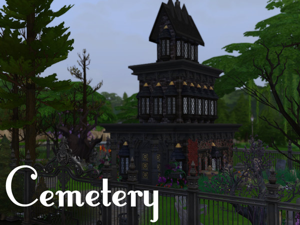 Sims 4 — Cemetery by Swons_and_SharkS_privat_page — Grieving for loved ones? Come and visit them. And you'd be surprised