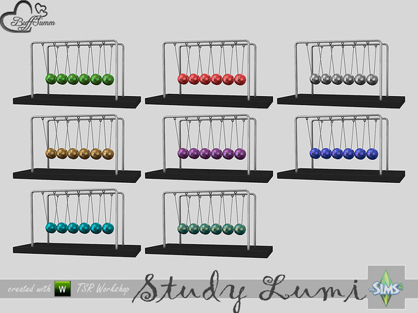 Sims 4 — Study Lumi Newtons Cradle by BuffSumm — Part of the *Study Lumi Set* Created by BuffSumm @ TSR