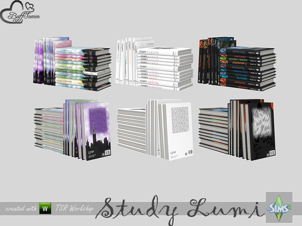Sims 4 — Study Lumi Books v1 by BuffSumm — Part of the *Study Lumi Set* Created by BuffSumm @ TSR