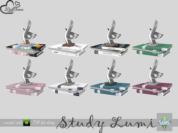 Sims 4 — Study Lumi Books with Sculpture by BuffSumm — Part of the *Study Lumi Set* Created by BuffSumm @ TSR