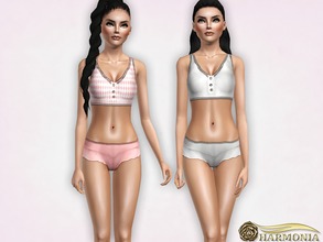 Sims 3 — Minimal Silk Sleepy Set by Harmonia — 4 color. recolorable Please do not use my textures. Please do not