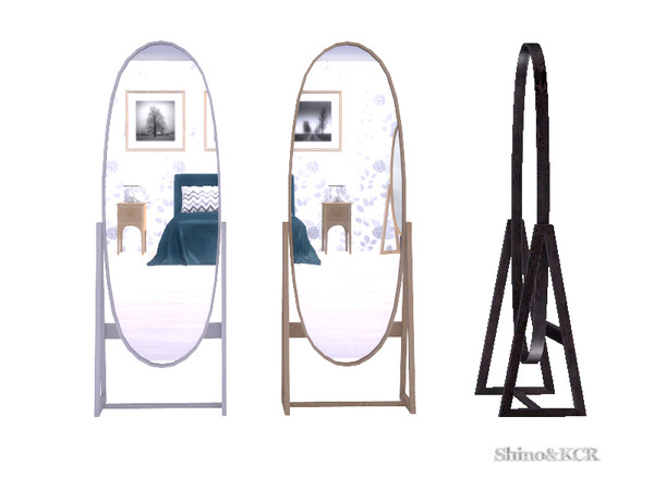 Sims 4 — Bedroom Stockholm - Mirror on Floor by ShinoKCR — Minimalistic scandinavian Bedroom Furniture 
