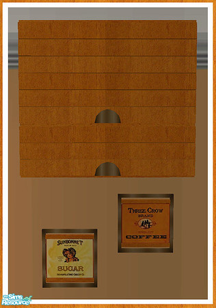 Sims 2 — MAXIMO Wall Cabinet - Pictures by simtomatic — This file recolours the pictures only. You will also need the
