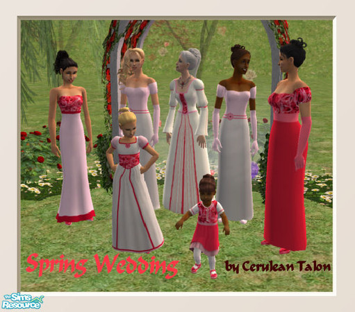 Sims 2 — Spring Wedding - Female by Cerulean Talon — Beautiful whether for a wedding party or individual formals, these