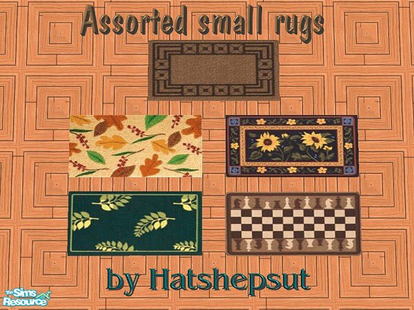 Sims 2 — Assorted Small Rugs by hatshepsut — A small dolly mixture of different designs.