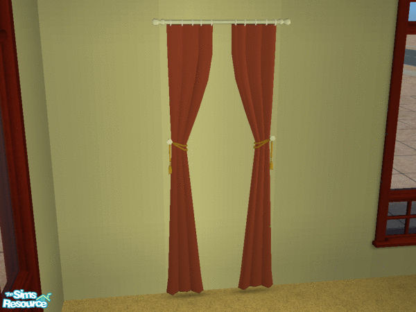 Sims 2 — Butterscotch Curtain by chayann — Part of the Butterscotch Living Room.