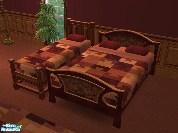 Sims 2 — Puzzle Bedroom - Bedding by hatshepsut — Part of the Puzzle bedroom set.