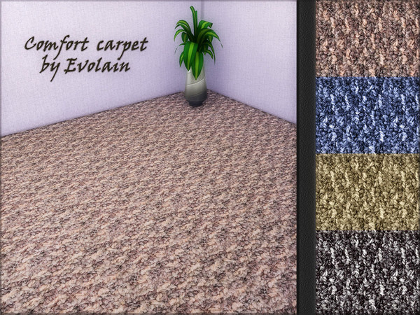 Sims 4 — Soft carpet by Evolain — Soft carpet for your room in 4 colors.
