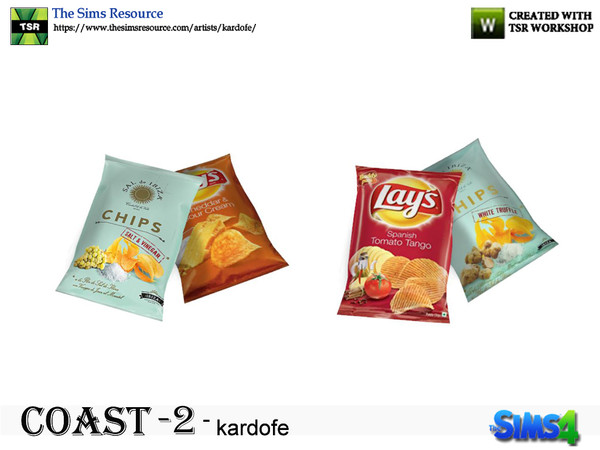 Sims 4 — kardofe_Coast_Chips by kardofe — Potato chips, the best appetizer for the beach, two different options 