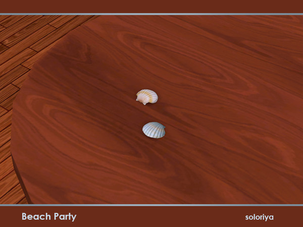 Sims 4 — Beach Party. Sea Shell by soloriya — Decorative sea shell. Part of Beach Party set. 2 color variations.