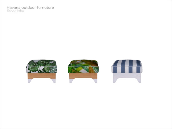 Sims 4 — [Havana outdoor] - pouf by Severinka_ — Pouf From the set 'Havana outdoor' Build / Buy category: Comfort /