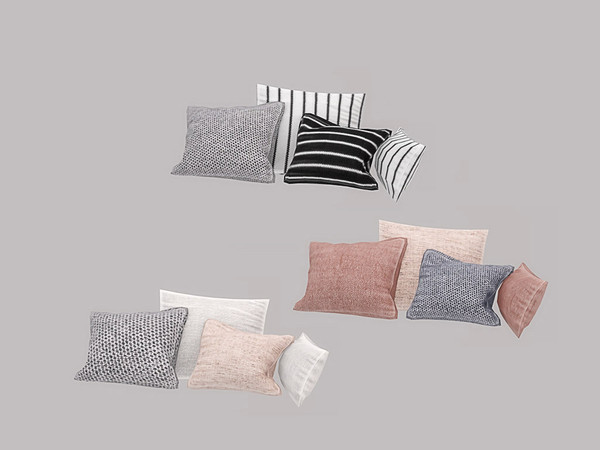 Sims 4 — Summer Breeze - Pillows R. by ung999 — Summer Breeze - Pillows R Color Options : 3 Located at : Decor / clutter