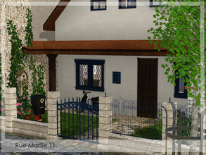 Sims 3 — Rue Marille 11. by timi722 — Row house for a single woman or man, with animals. The middle part is fully