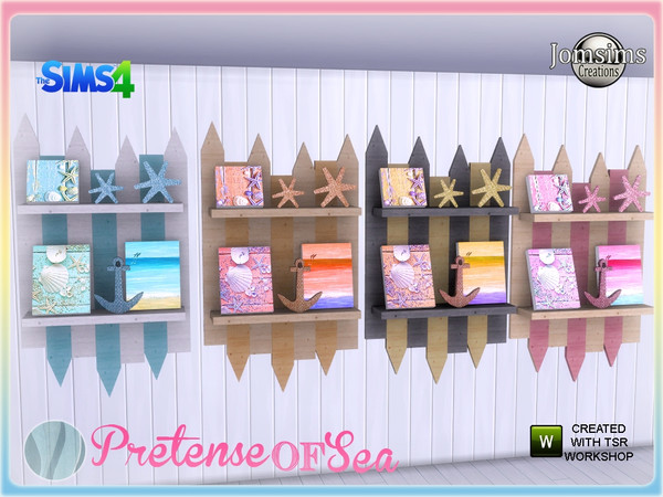 Sims 4 — pretense of sea garden wall deco by jomsims — pretense of sea garden wall deco