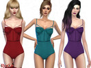 Sims 4 — Underwire Bodysuit by RedCat — - 14 Different Colors - Sleepwear and swimwear. 