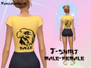 Sims 4 — Eagle T-Shirt by FantasiaBuLiK by FantasiaBuLik — Here is a little tee shirt, with marked eagle behind. I hope